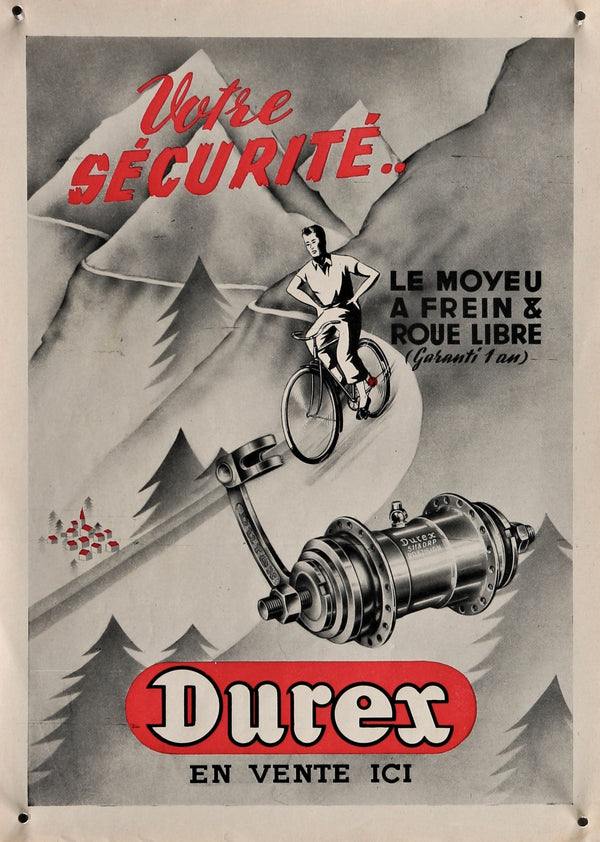 Durex Bicycles - Authentic Vintage Poster