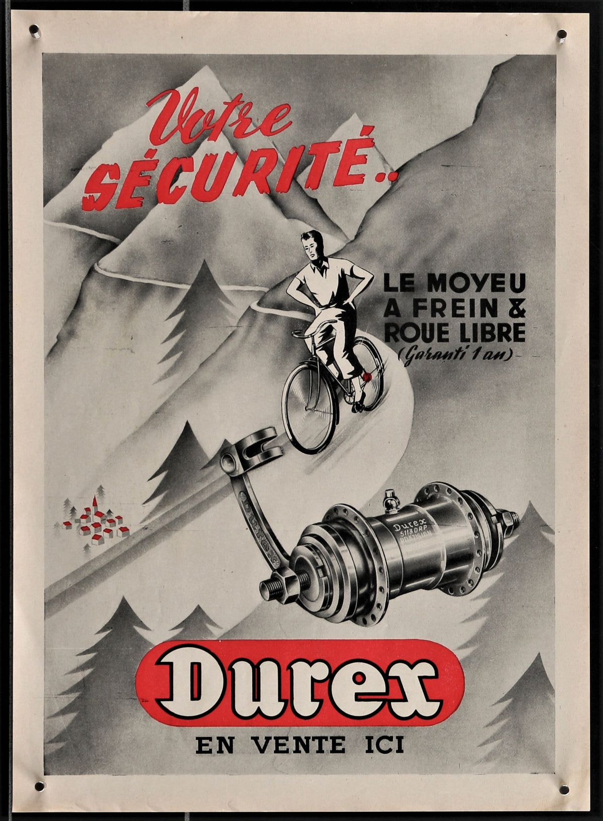 Durex En Vente Ici - Authentic Vintage Poster