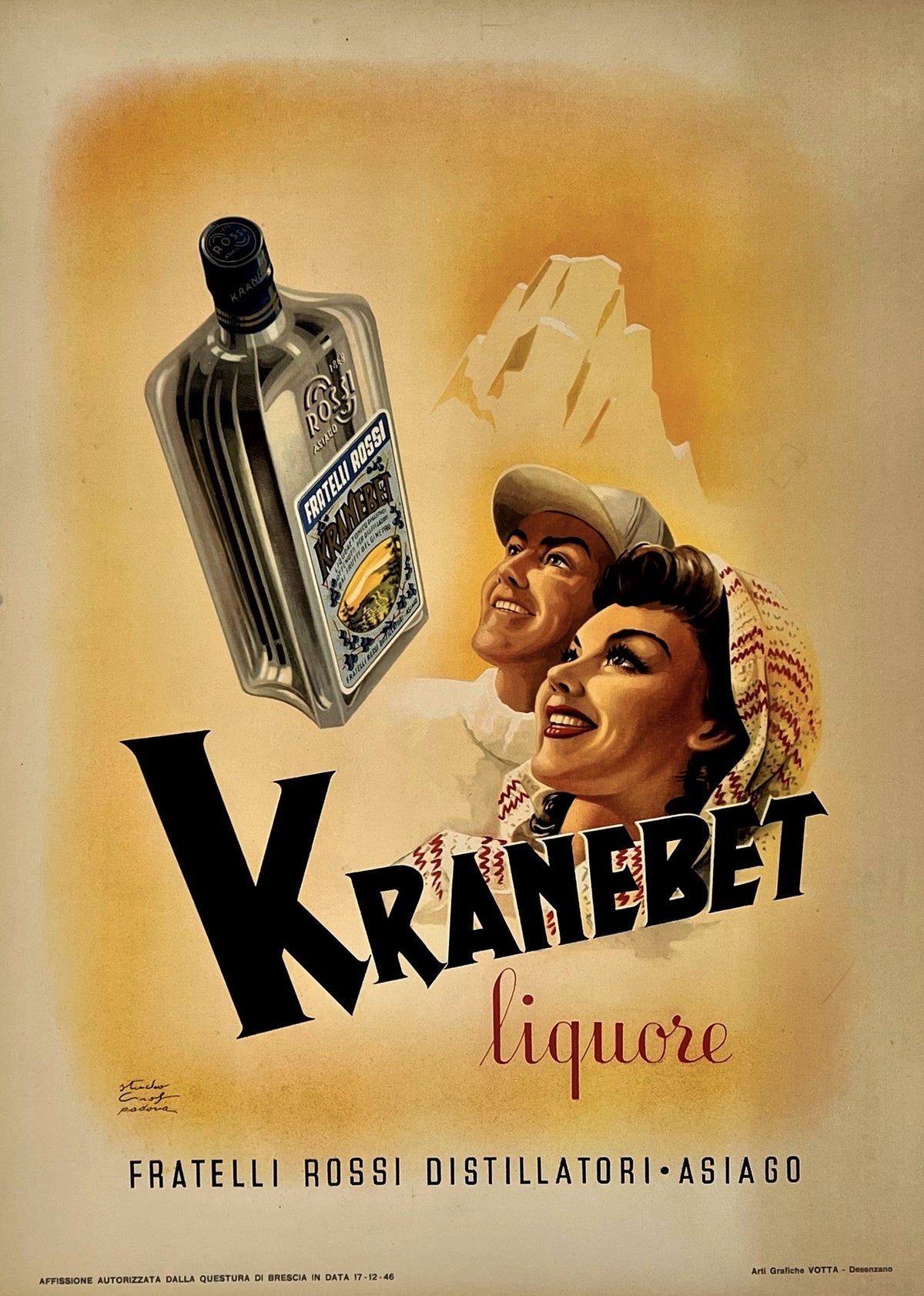 Kranebet Liquore - Authentic Vintage Poster