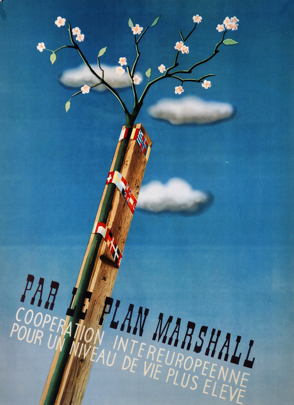 Par Le Plan Marshall - Authentic Vintage Poster