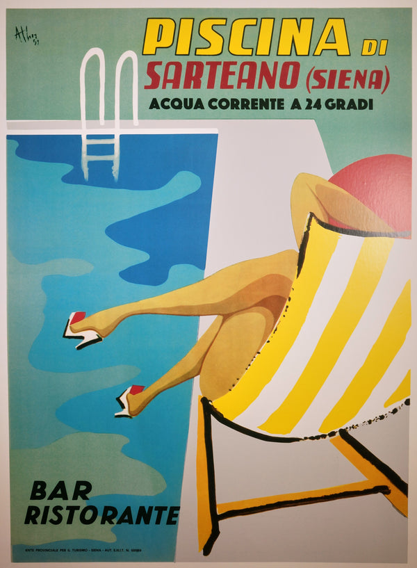 Piscina di Sarteano - Authentic Vintage Poster