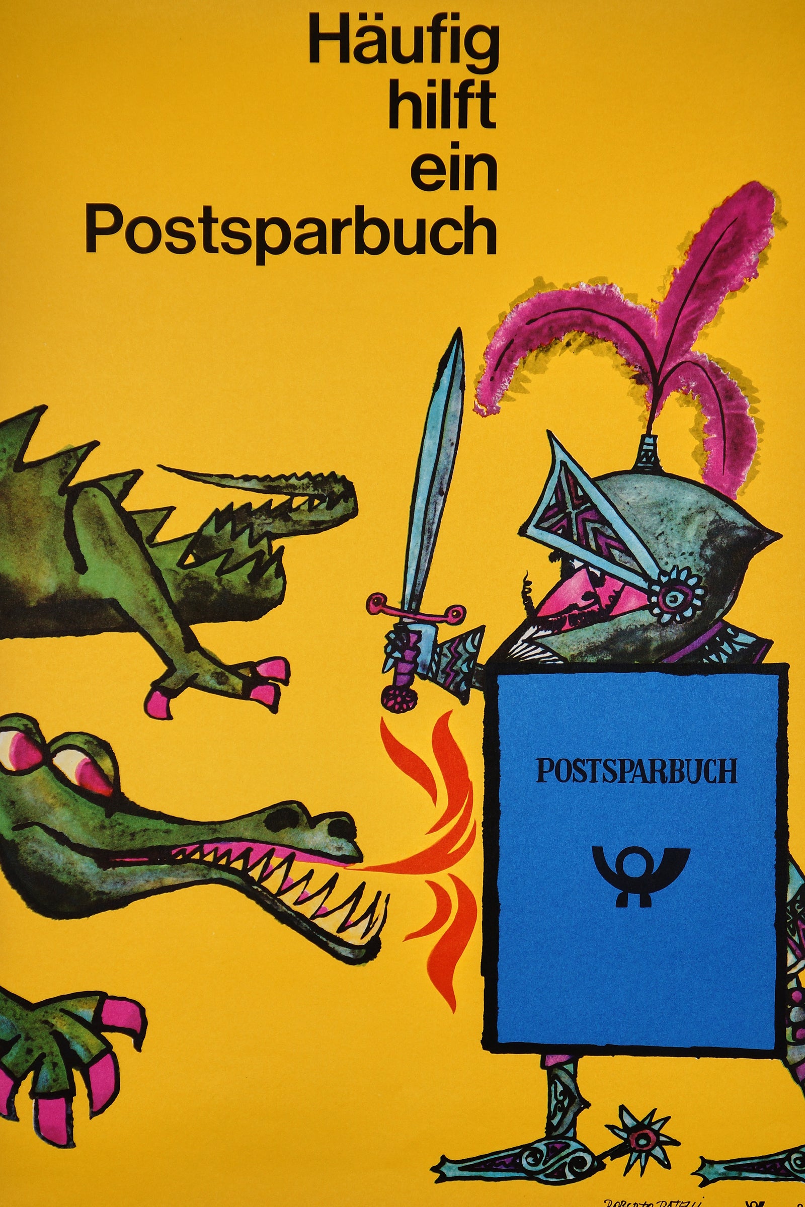 Postsparbuch - Authentic Vintage Poster