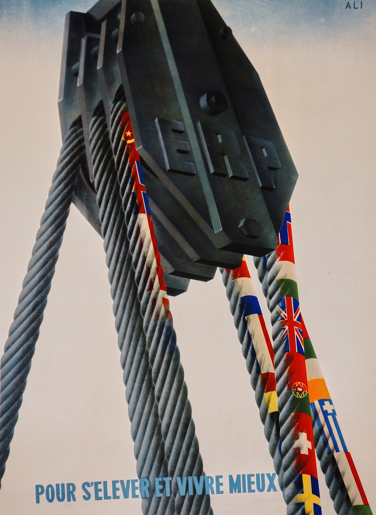 Pour Se Soulever Et Vivre Mieux - Authentic Vintage Poster