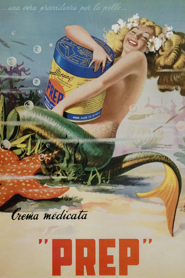 PREP Mermaid - Authentic Vintage Poster