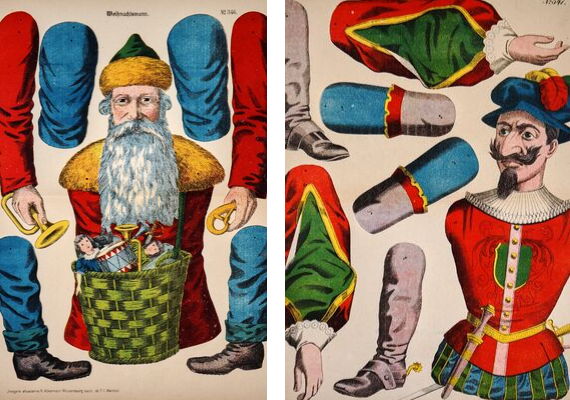 Wissembourg- Santa Claus and Don Quixote (set of 2) - Authentic Vintage Poster