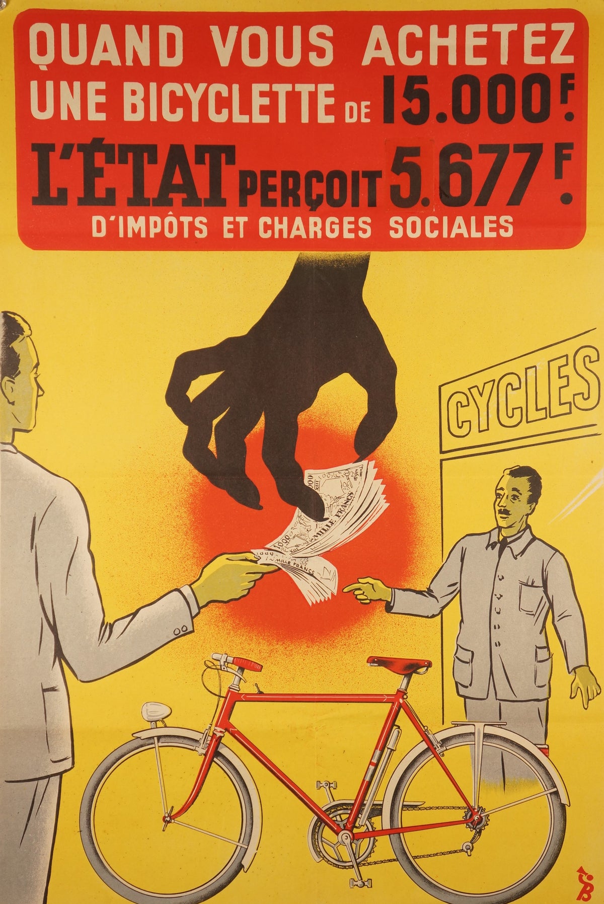 Quand Vous Achetez Une Bicyclette - Authentic Vintage Poster
