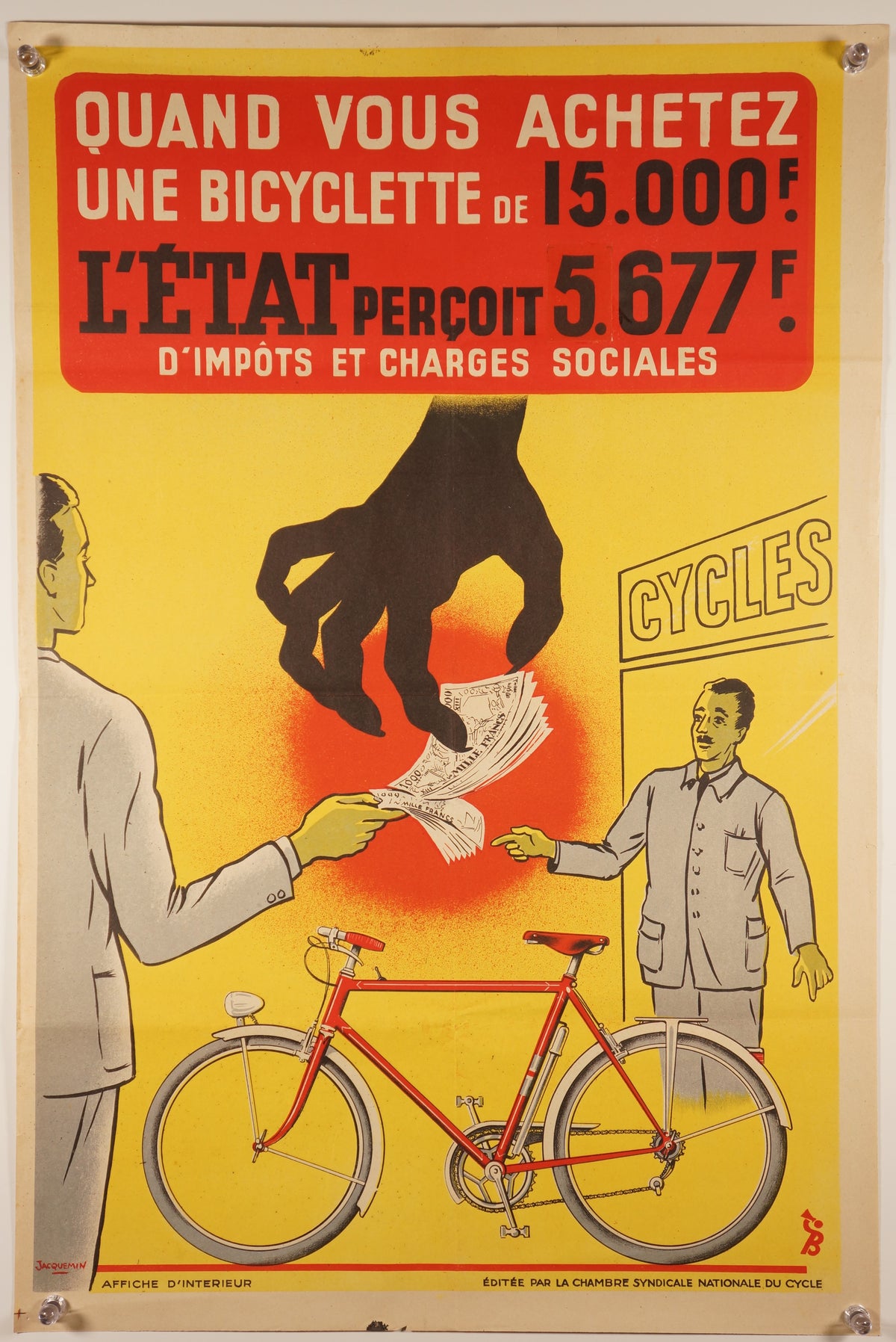 Quand Vous Achetez Une Bicyclette - Authentic Vintage Poster