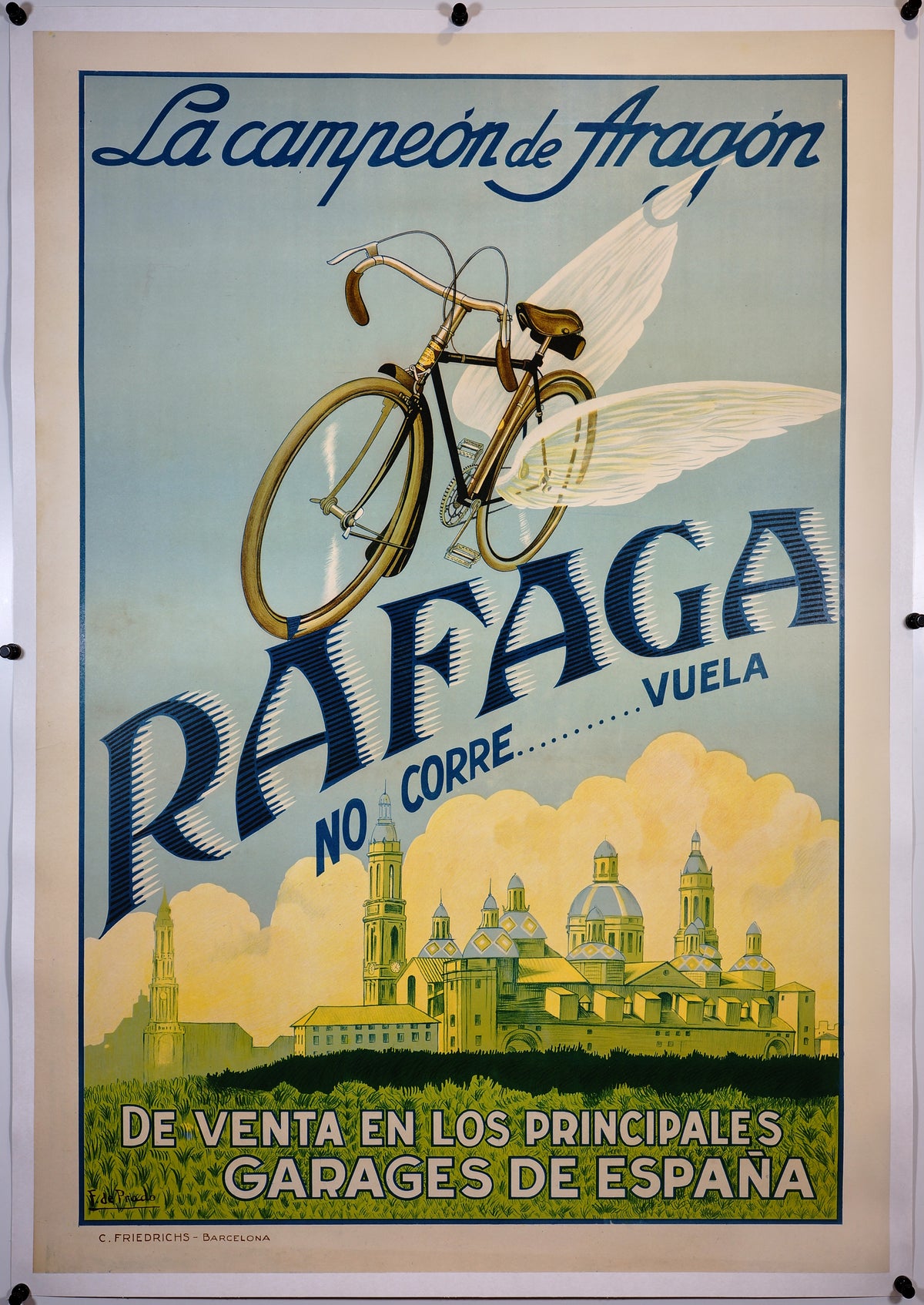 Rafaga Bicycle - Authentic Vintage Poster