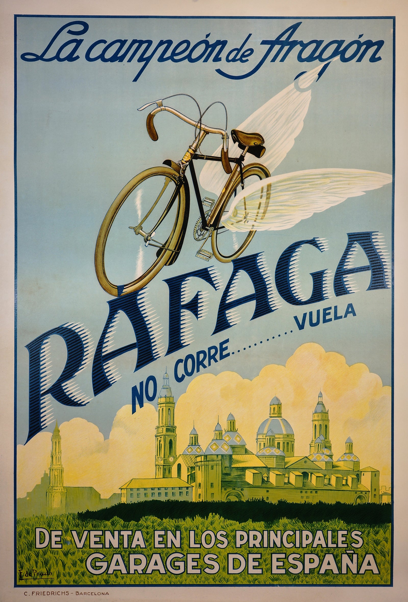 Rafaga Bicycle - Authentic Vintage Poster