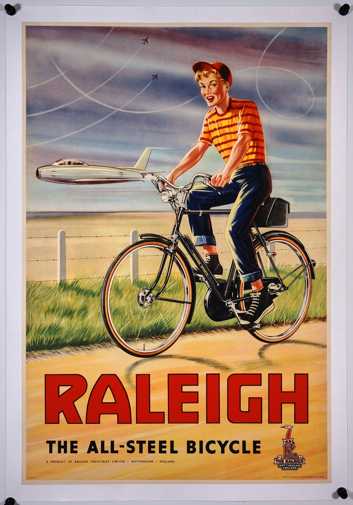 Raleigh the All-Steel Bicycle - Authentic Vintage Poster