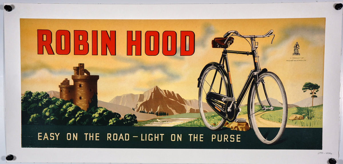 Raleigh Bicycles- Robin Hood - Authentic Vintage Poster