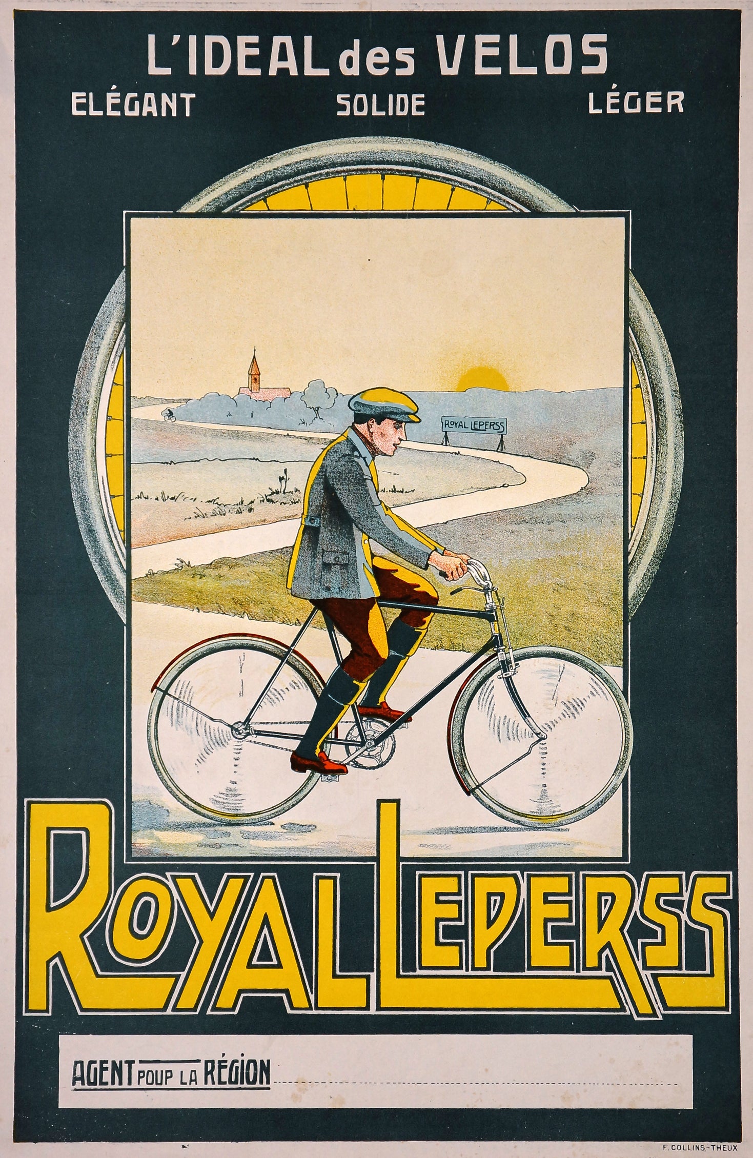 Royal Leperss L'Ideal des Velos - Authentic Vintage Window Card