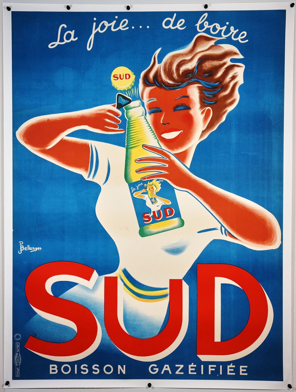 Sud Boisson Gazeifiee - Authentic Vintage Poster