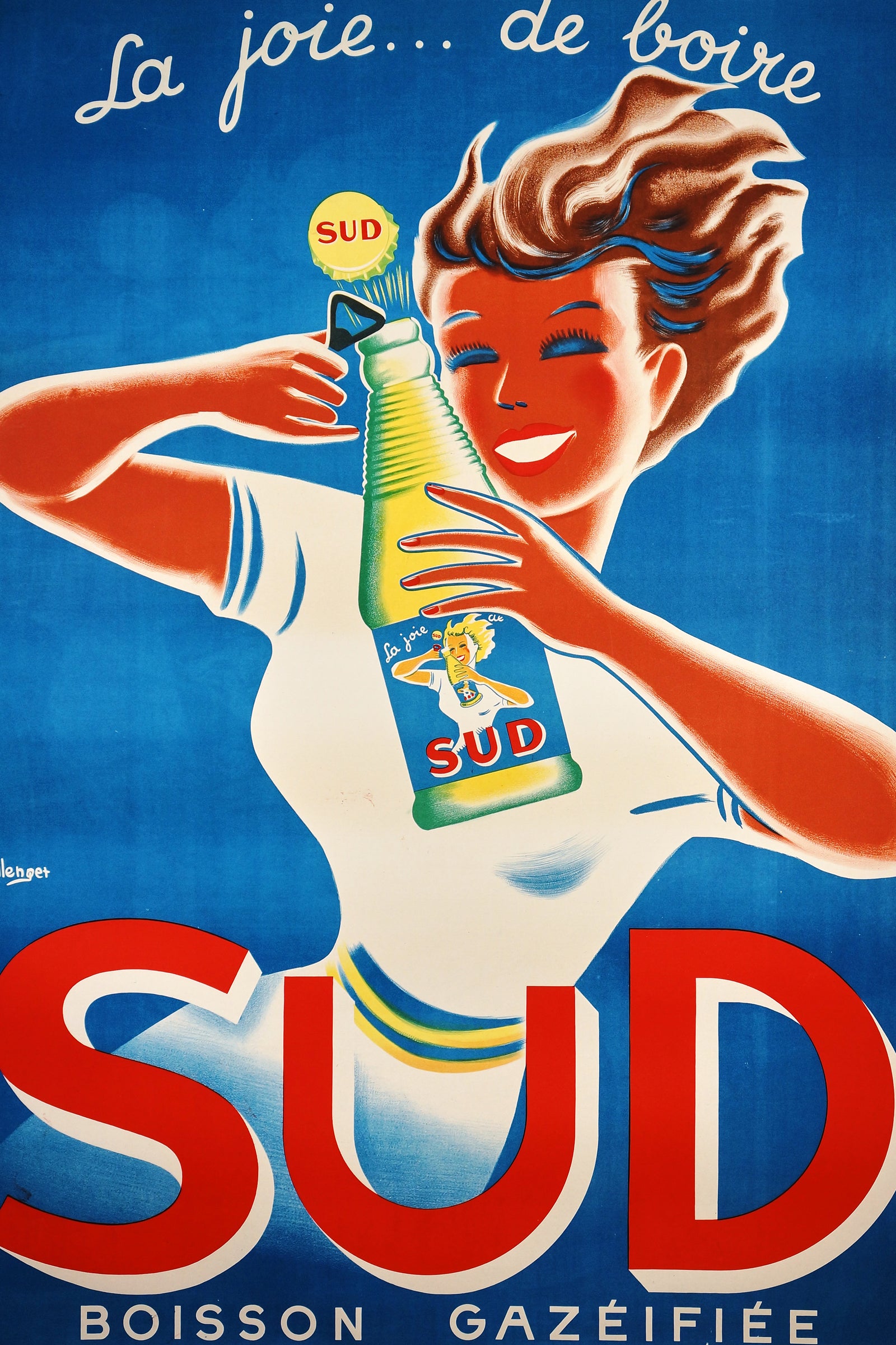 Sud Boisson Gazeifiee - Authentic Vintage Poster