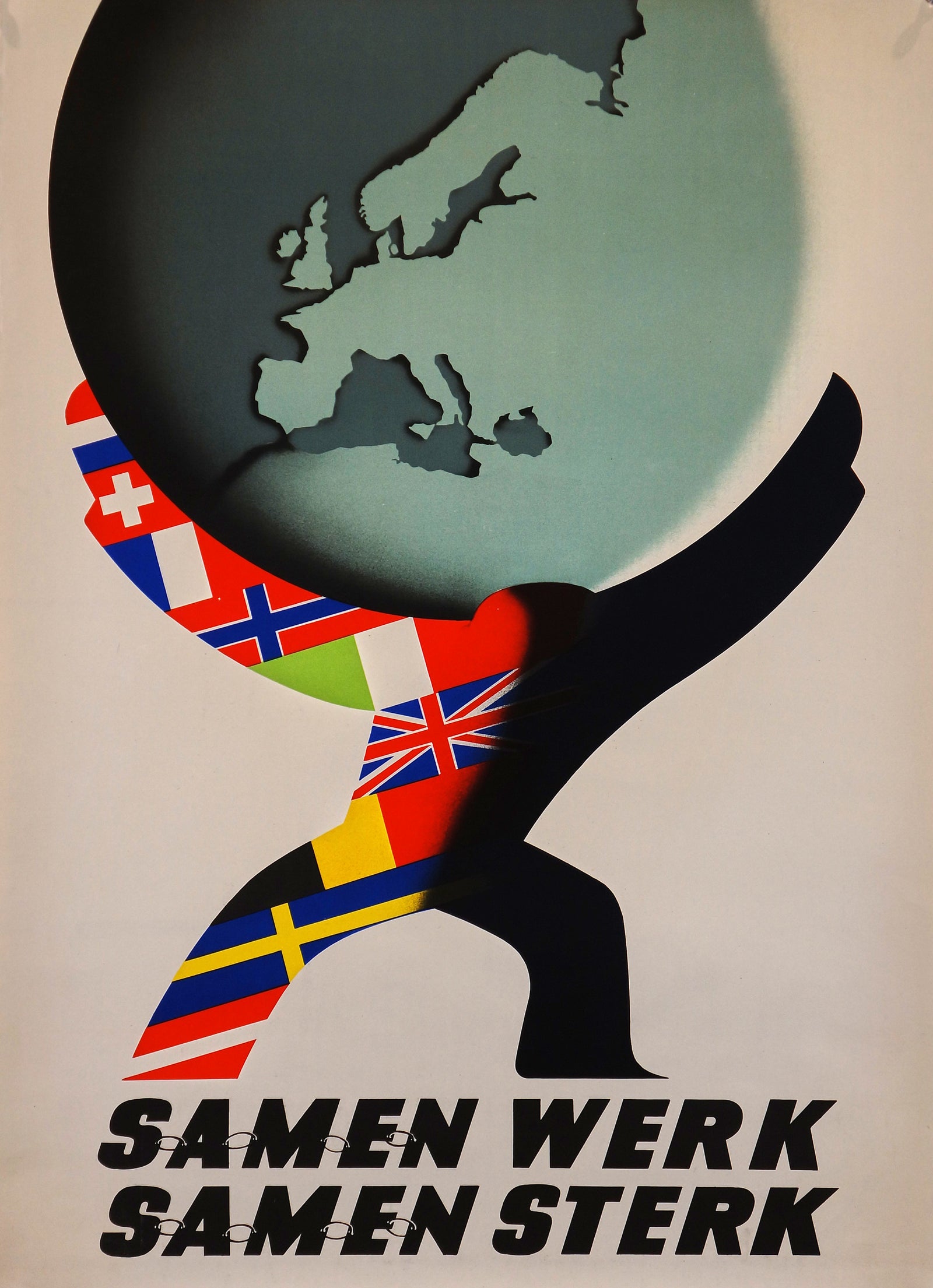 Samen Werk, Samen Sterk - Authentic Vintage Poster