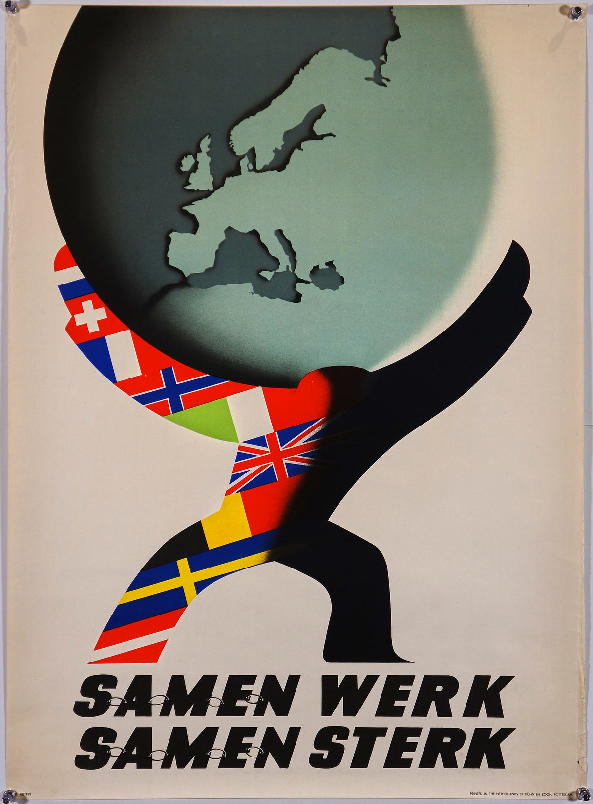 Samen Werk, Samen Sterk - Authentic Vintage Poster