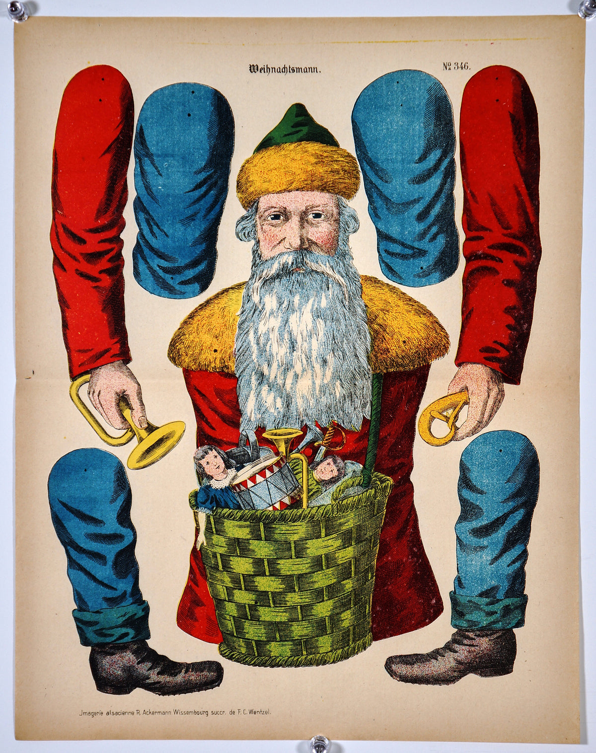 Wissembourg- Santa Claus and  Don Quixote (set of 2) - Authentic Vintage Poster