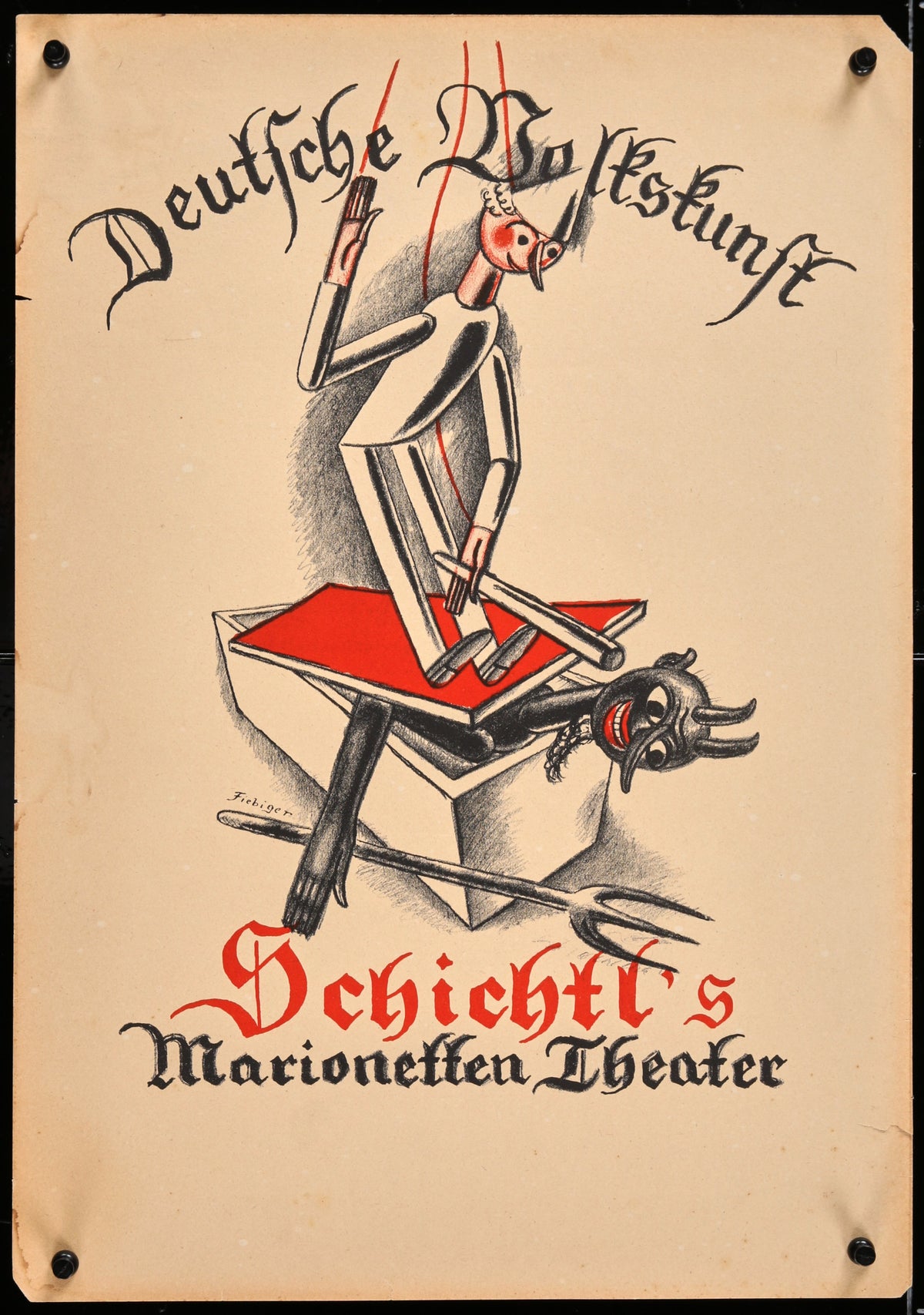 Schichtl&#39;s Marionetten Theater - Authentic Vintage Poster