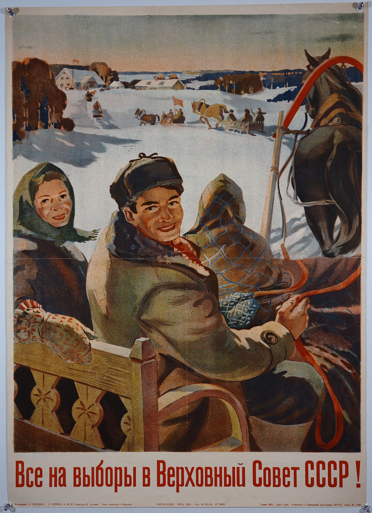 Soviet Election Propaganda - Authentic Vintage Poster