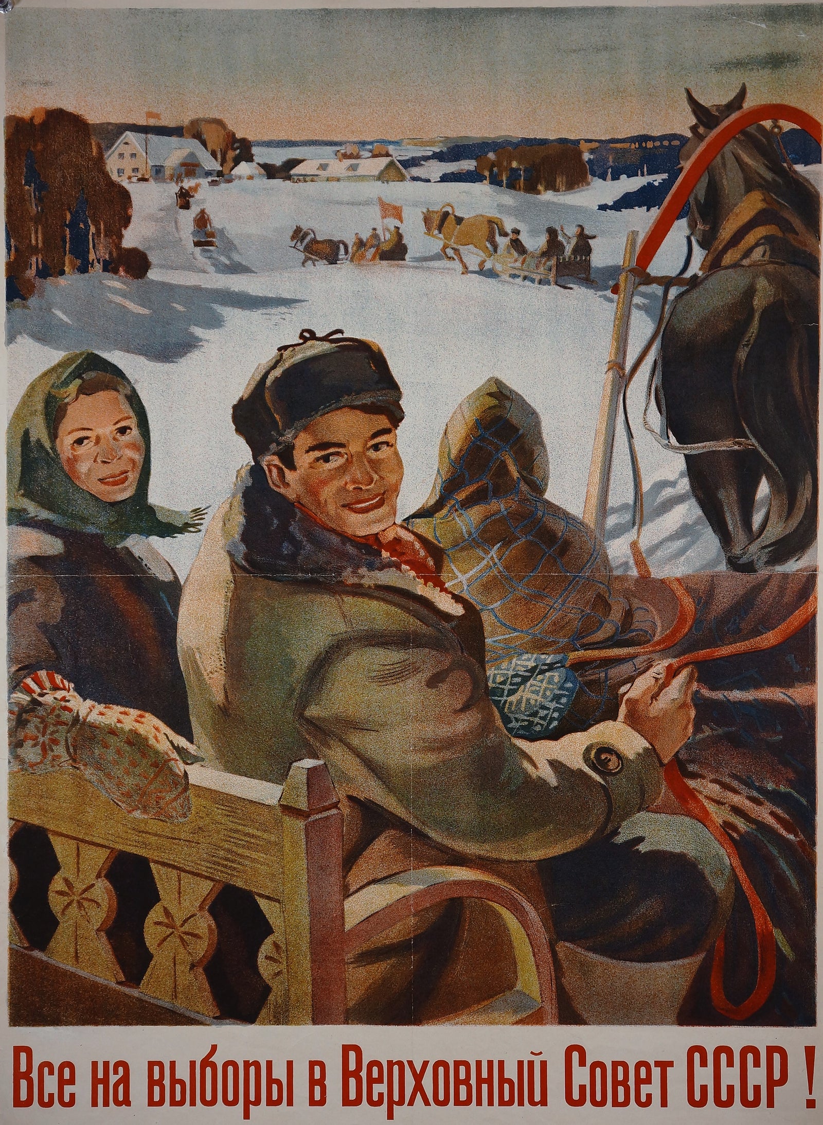 Soviet Election Propaganda - Authentic Vintage Poster