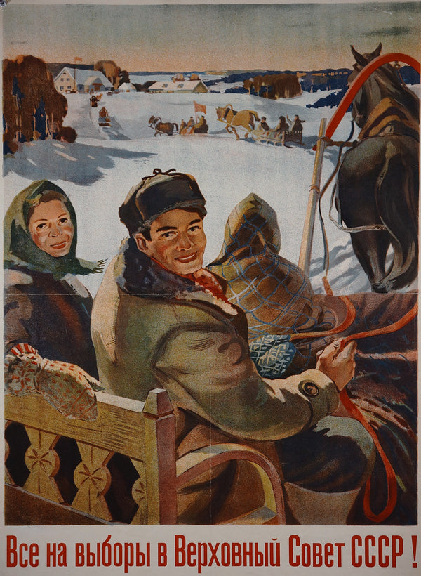 Soviet Election Propaganda - Authentic Vintage Poster