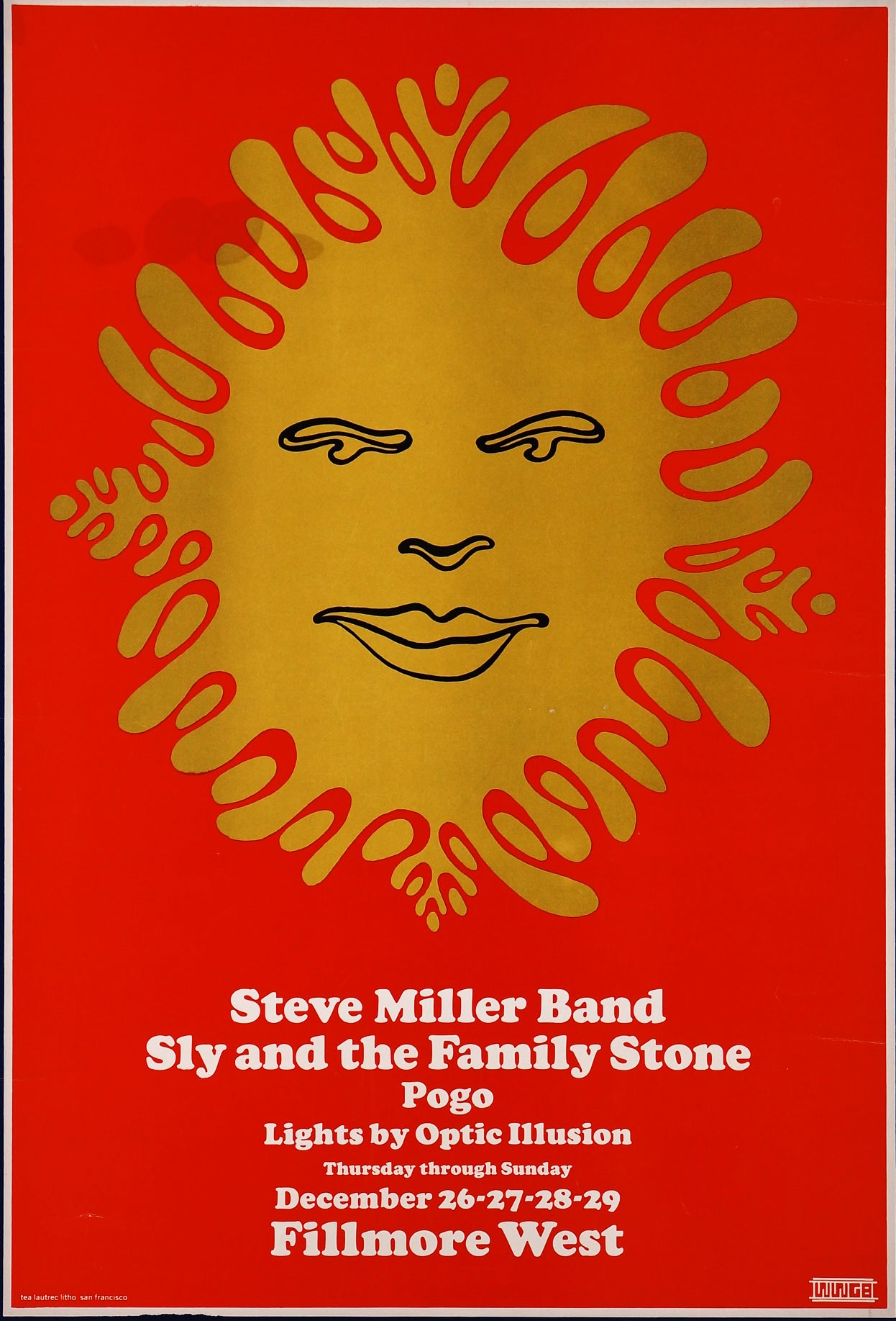 Steve Miller Band, Sly & The Family Stone - Authentic Vintage Poster