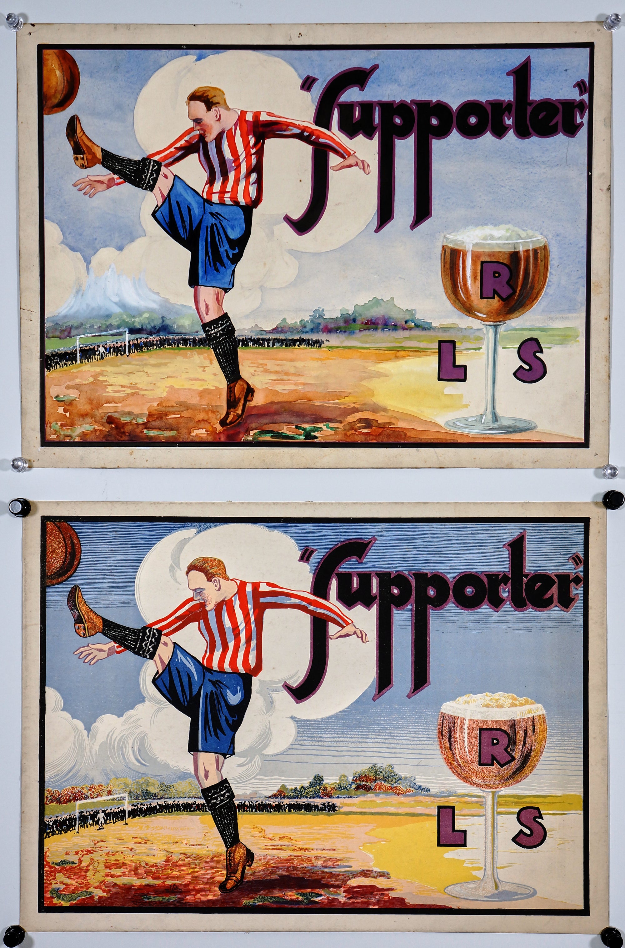 RLS Original Watercolor and Poster - Authentic Vintage Poster