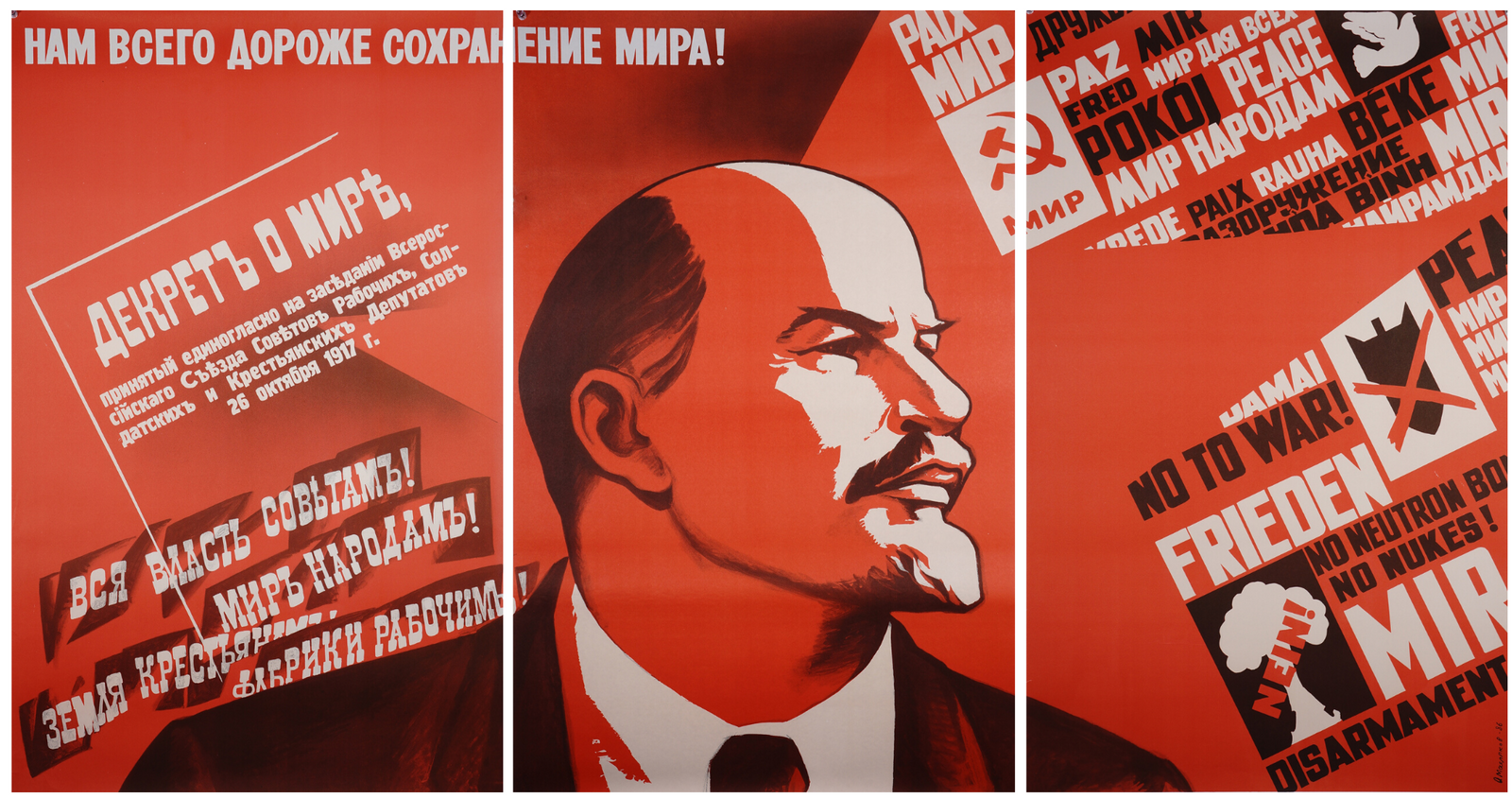 Triptych- A Peace Decree - Authentic Vintage Poster