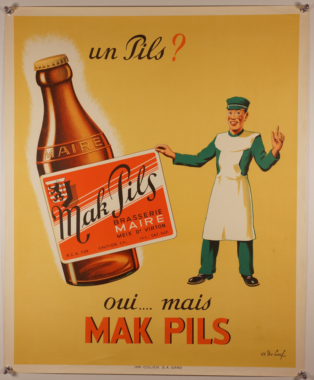 Un Pils? - Authentic Vintage Poster