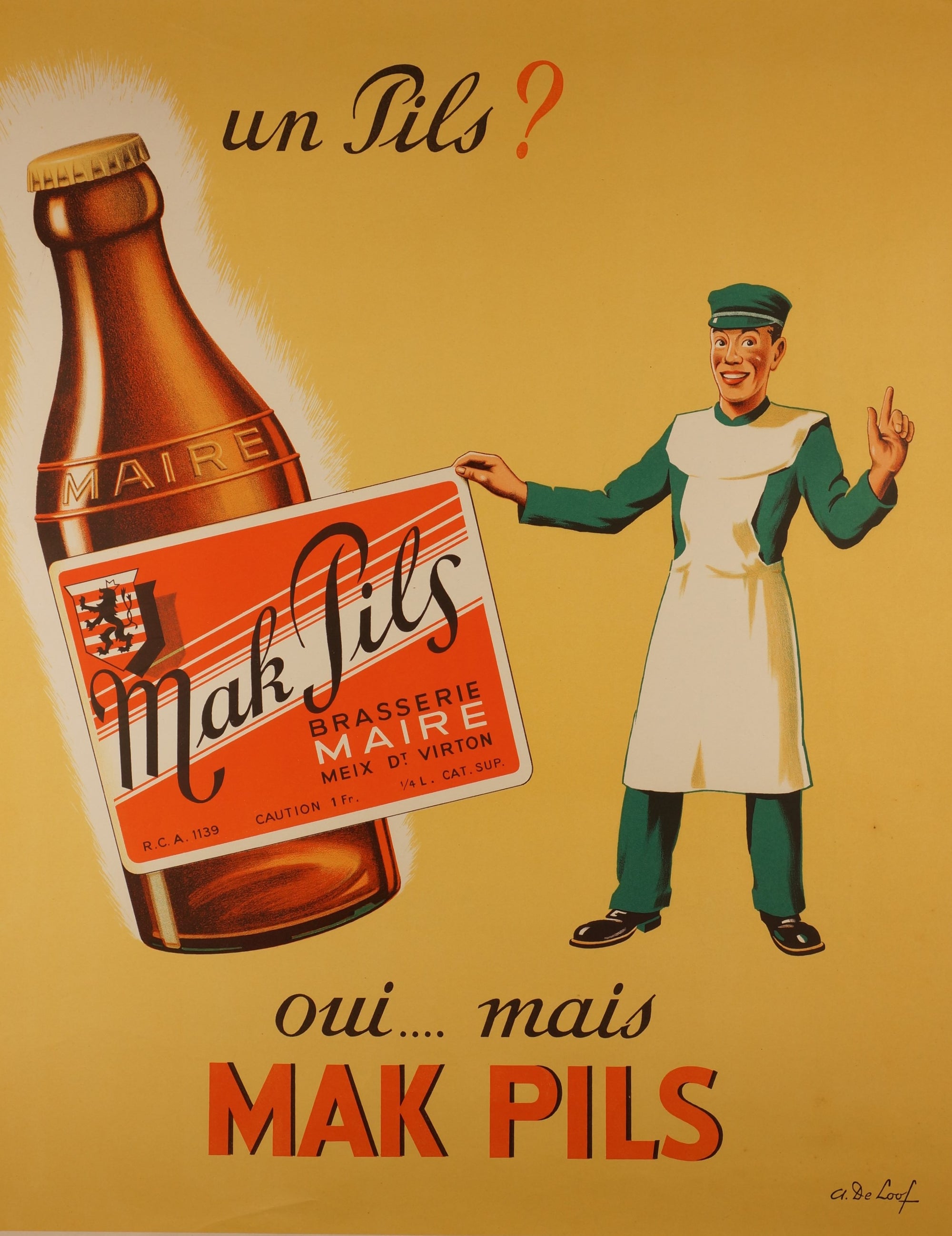 Un Pils? - Authentic Vintage Poster
