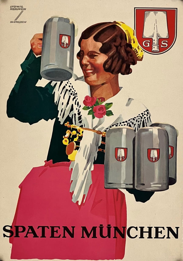 Spaten München - Authentic Vintage Window Card