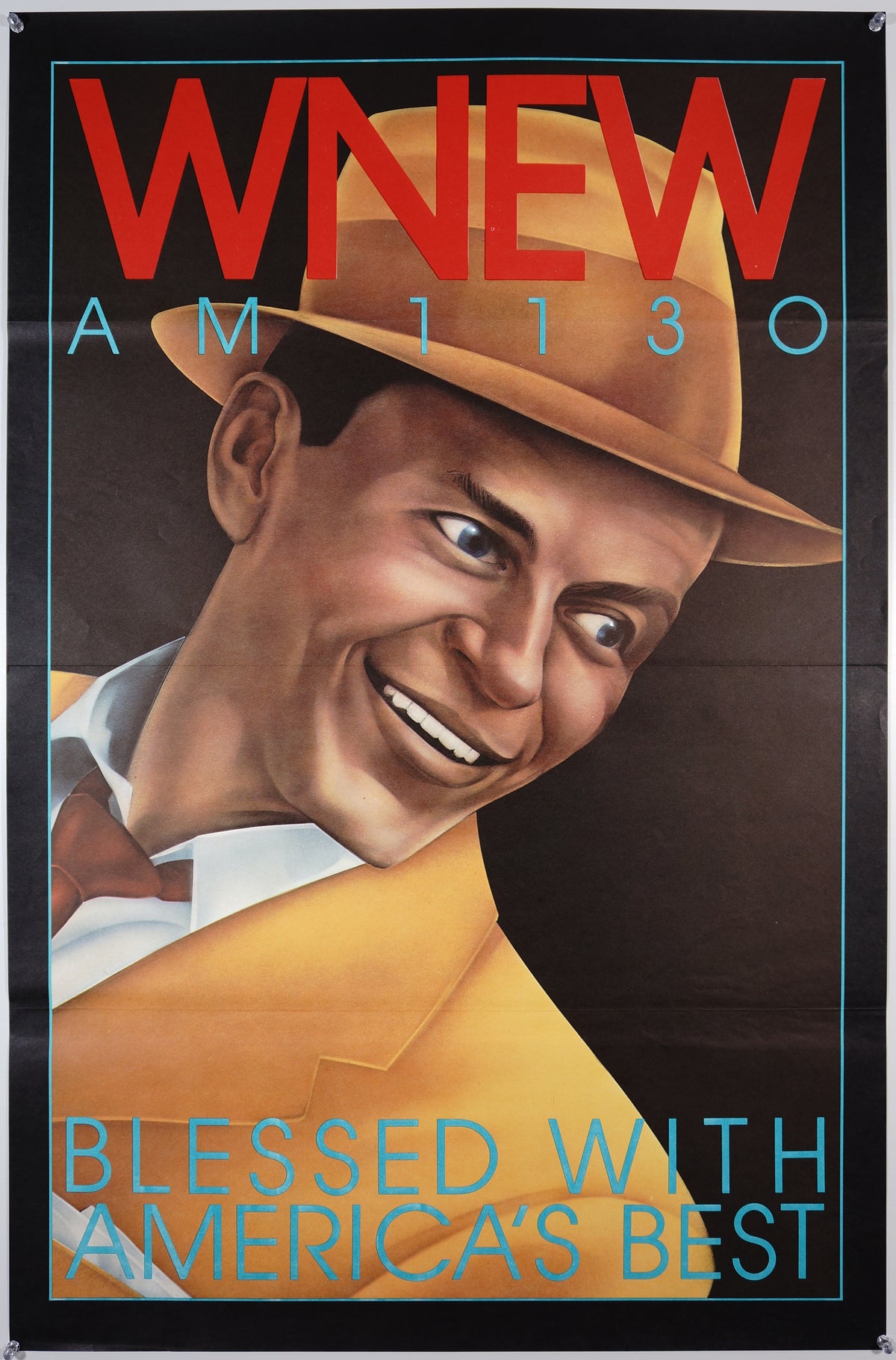 WNEW- Frank Sinatra - Authentic Vintage Poster