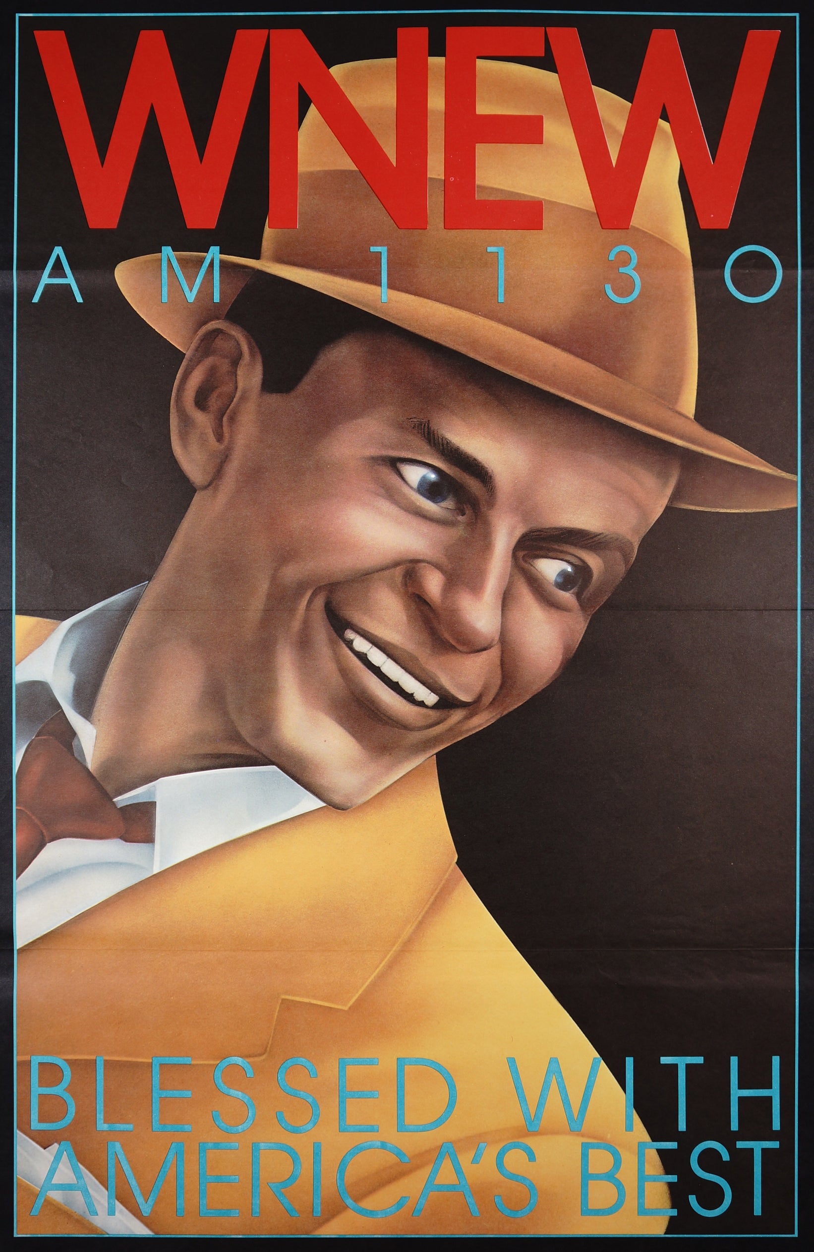 WNEW- Frank Sinatra - Authentic Vintage Poster