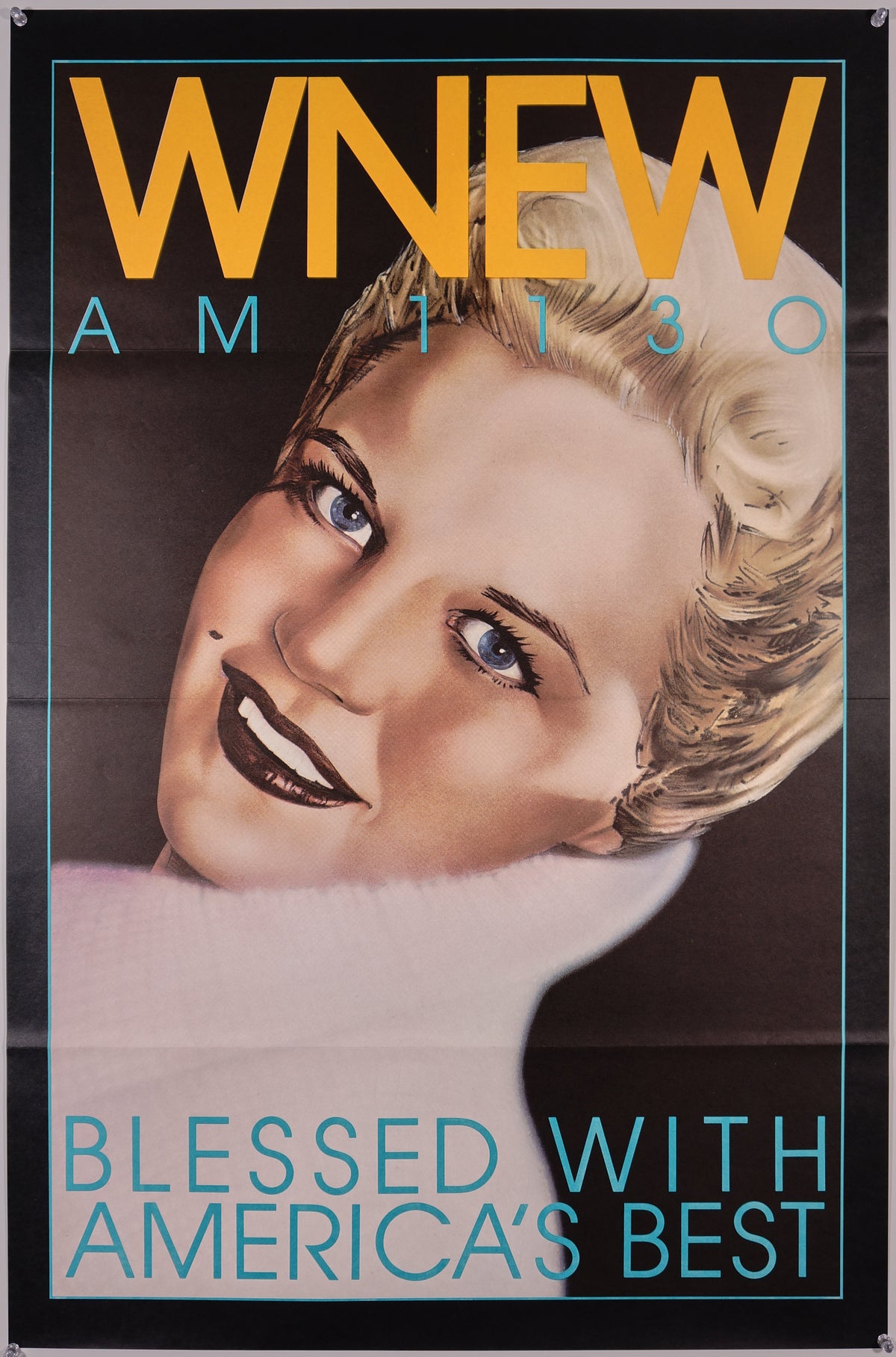 WNEW- Peggy Lee - Authentic Vintage Poster