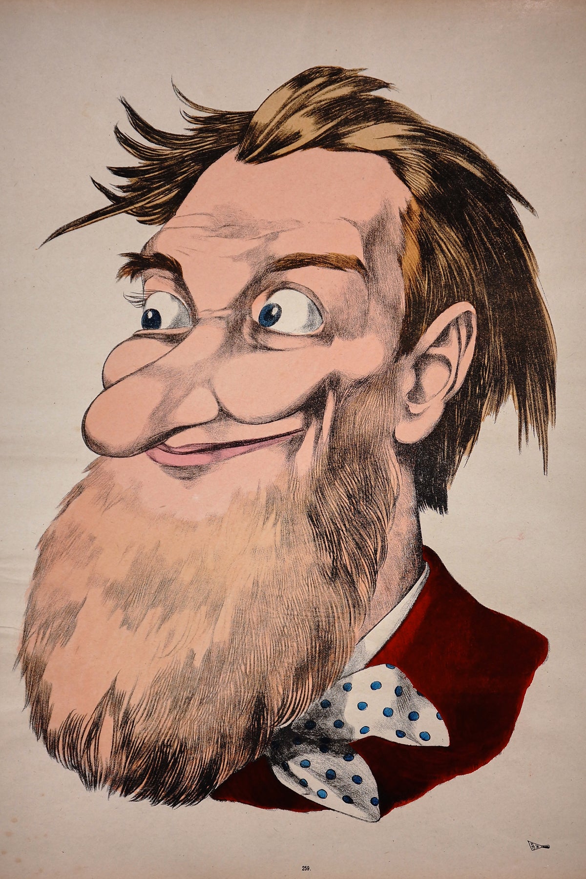 Wissembourg- Bearded Man - Authentic Vintage Poster