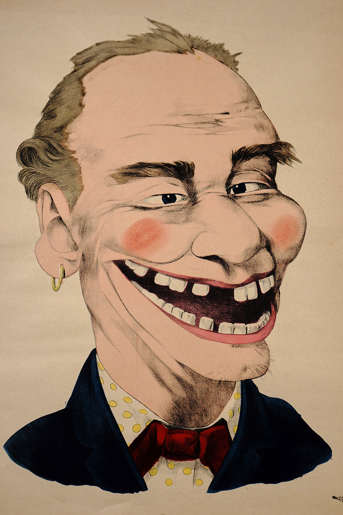 Wissembourg- Earring Man - Authentic Vintage Poster