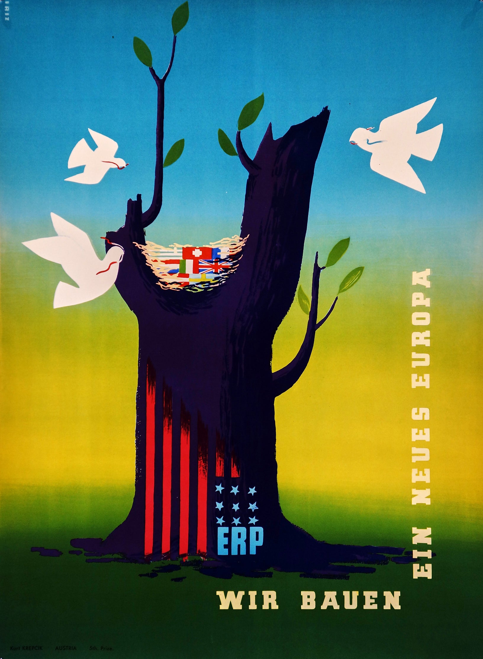 Wir Bauen - Authentic Vintage Poster