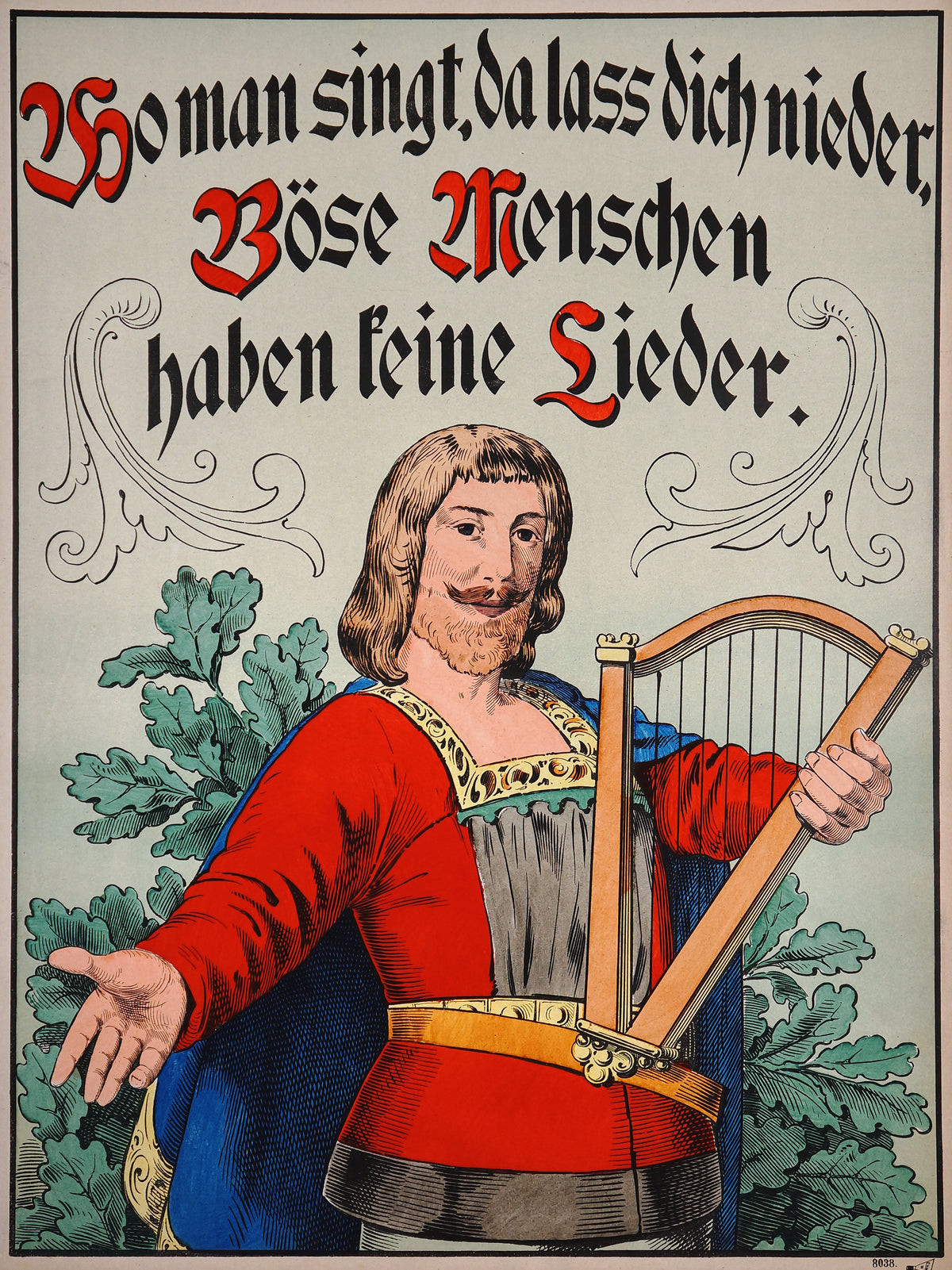 Wissembourg- Homme à la Lyre - Authentic Vintage Poster