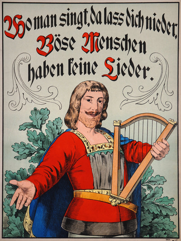 Wissembourg- Homme à la Lyre - Authentic Vintage Poster