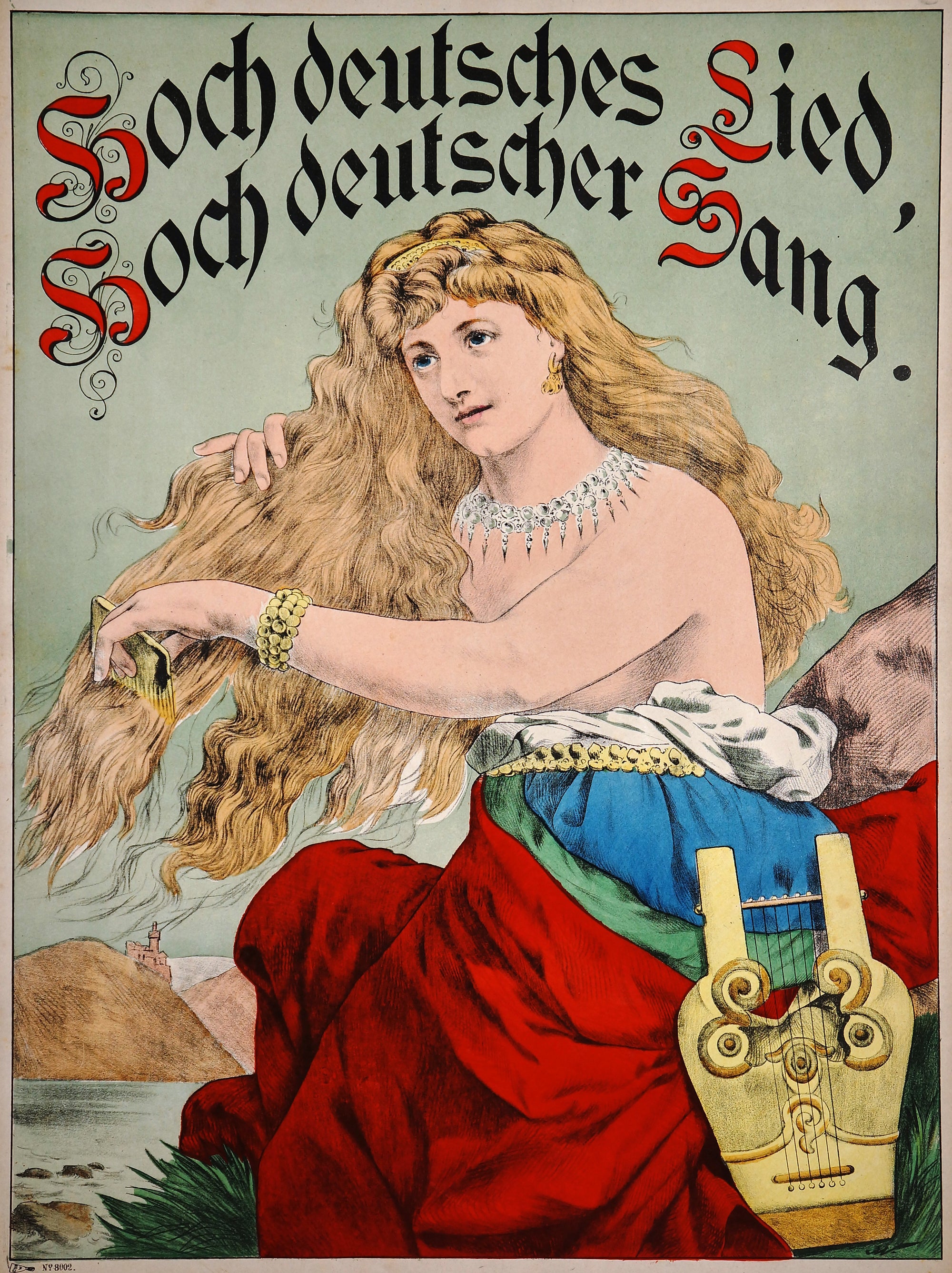 Wissembourg Hoch deutsches Lied, No 8002 - Authentic Vintage Poster