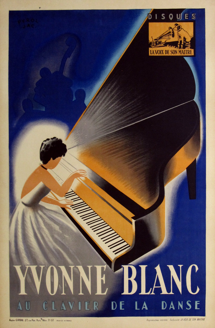 Yvonne Blanc - Authentic Vintage Poster