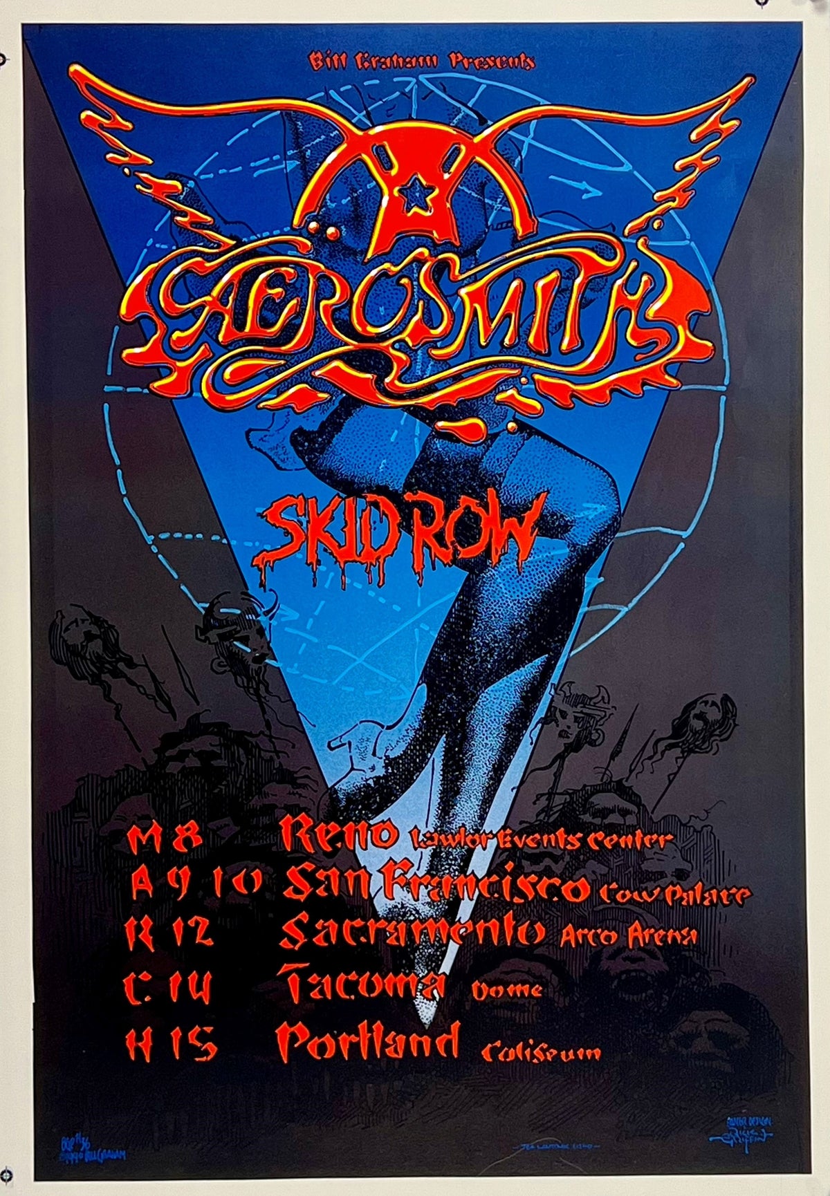 Aerosmith Skid Row - Authentic Vintage Poster