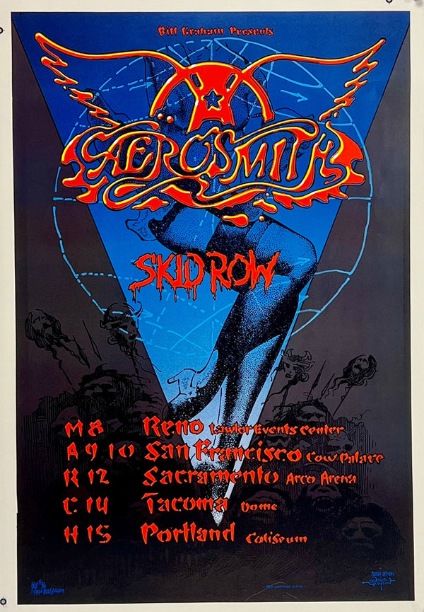Aerosmith Skid Row - Authentic Vintage Poster