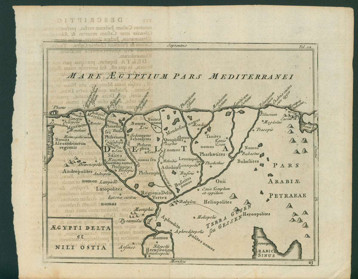 Ancient Egypt- Antique Map (1836) - Authentic Vintage Antique Print