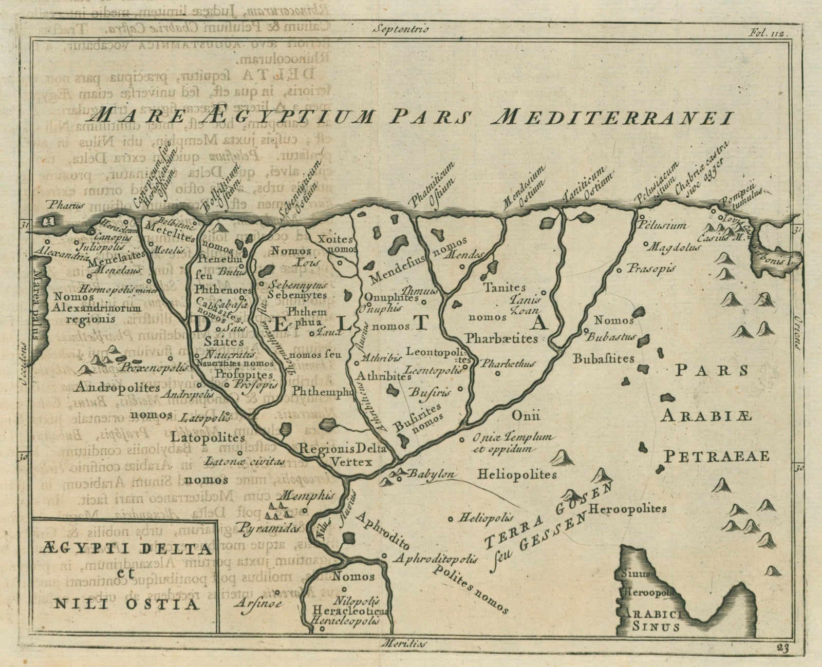 Ancient Egypt- Antique Map (1836) - Authentic Vintage Antique Print