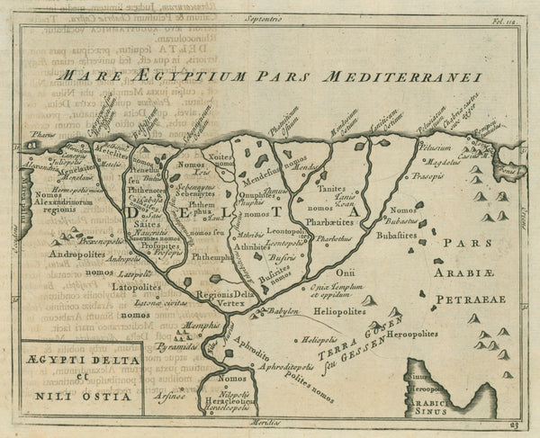 Ancient Egypt- Antique Map - Authentic Vintage Map