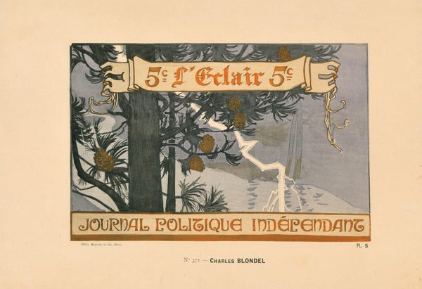 L’Éclair – Journal Politique Indépendant - Authentic Vintage Antique Print