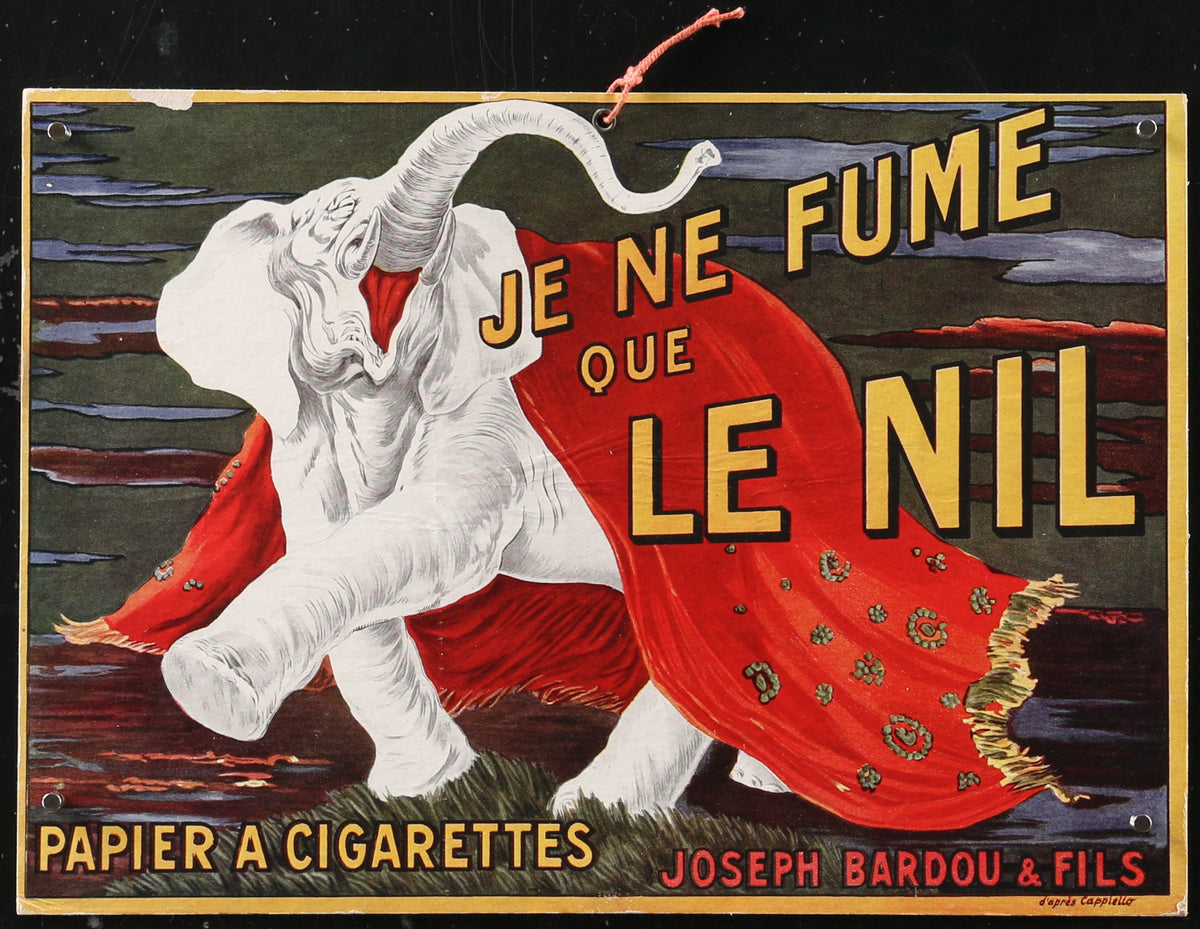 Je Ne Fume Que Le Nil Window Card - Authentic Vintage Window Card