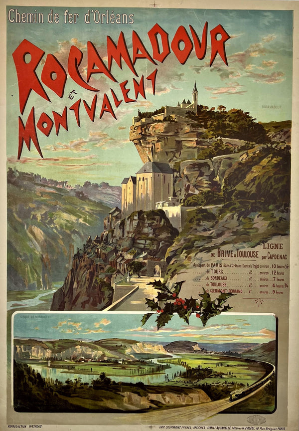 Rocamadour et Montvalent - Authentic Vintage Poster