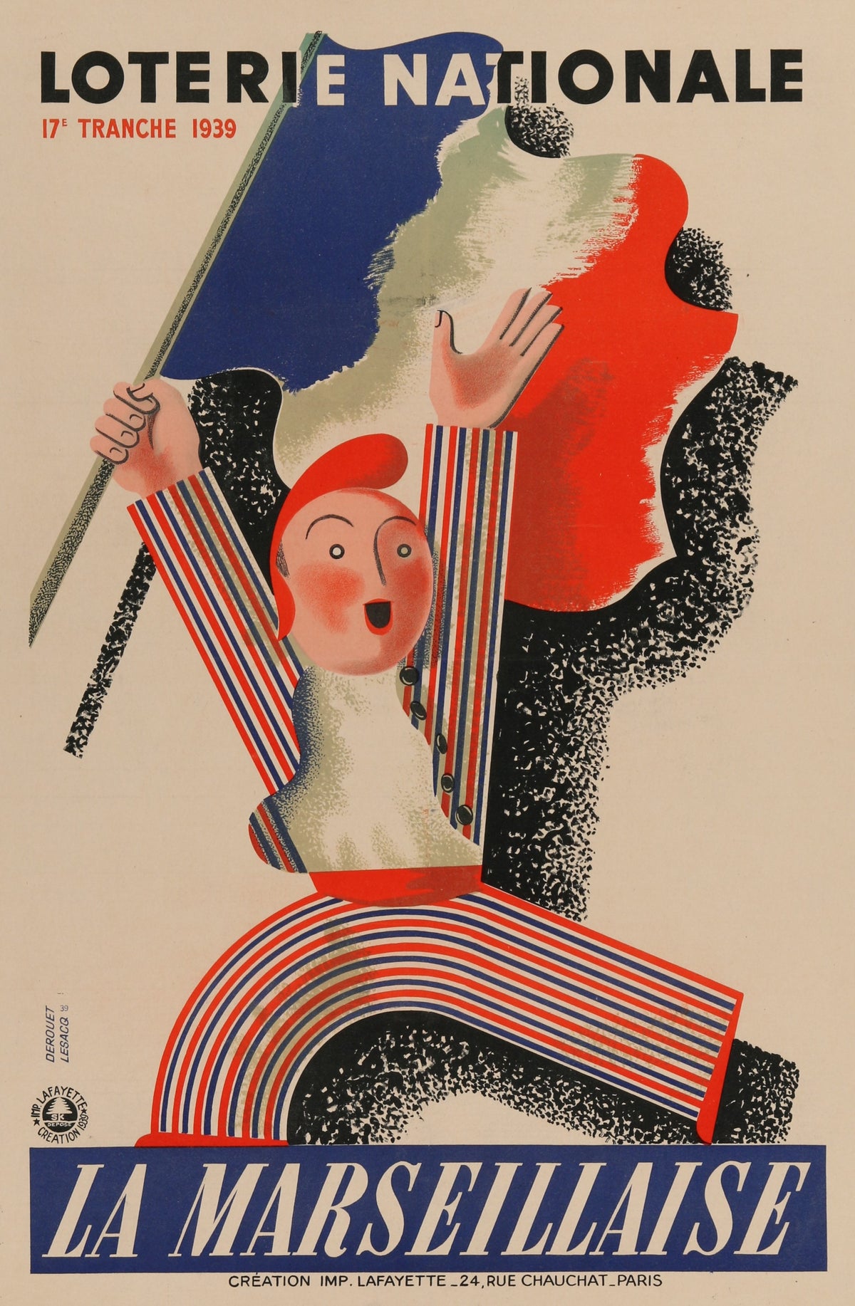 Loterie Nationale La Marseillaise - Authentic Vintage Poster